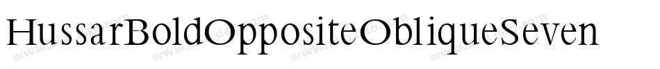 HussarBoldOppositeObliqueSeven-O91o字体转换