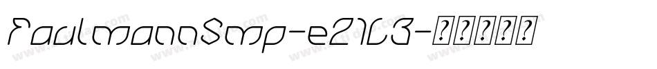 FaulmannSmp-eZ1L3字体转换