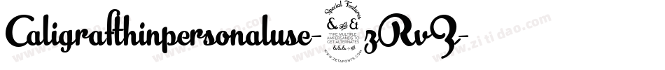 Caligrafthinpersonaluse-3zRvZ字体转换