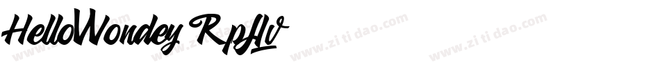 HelloWondey-RpJLv字体转换 HelloWondey-RpJLv字体转换