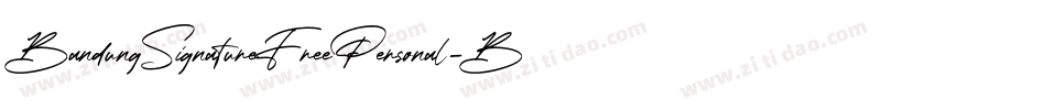 BandungSignatureFreePersonal-BW03d字体转换