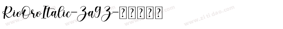 RioOroItalic-Za9Z字体转换