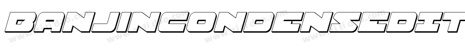 BanjinCondensedItalic-MVV8B字体转换
