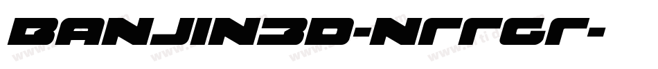 Banjin3D-nRRGR字体转换