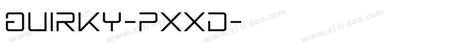 Quirky-pxxD字体转换