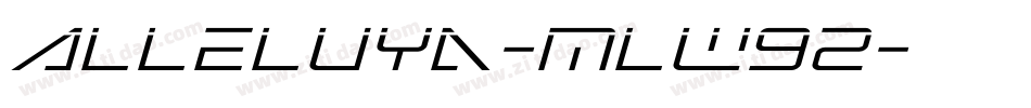 Alleluya-mLW92字体转换