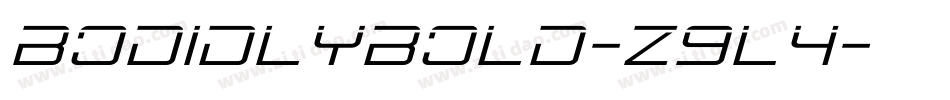 Bodidlybold-z9L4字体转换