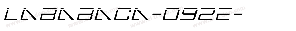 LaBabaca-O92e字体转换