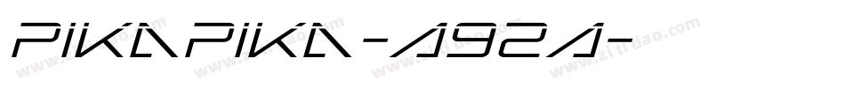 Pikapika-A92A字体转换