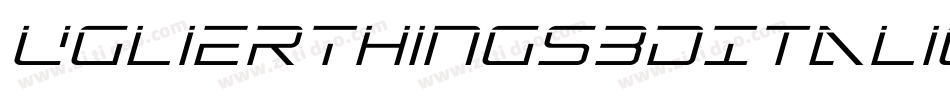 UglierThings3DItalic-D92R字体转换