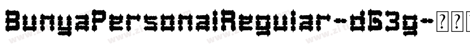 BunyaPersonalRegular-dG3g字体转换