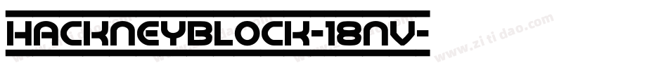 HackneyBlock-18nv字体转换