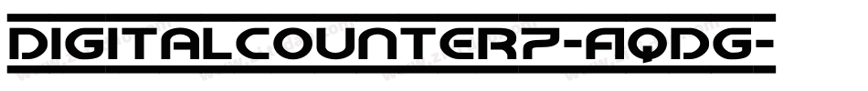 DigitalCounter7-AqDg字体转换