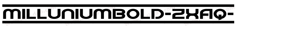 MilluniumBold-ZXAq字体转换