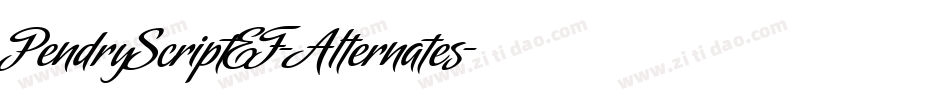 PendryScriptEF-Alternates字体转换