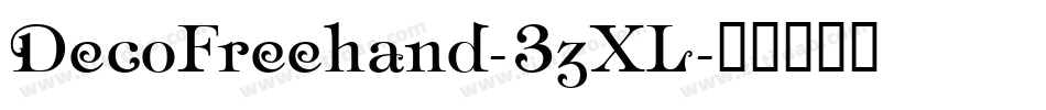 DecoFreehand-3zXL字体转换