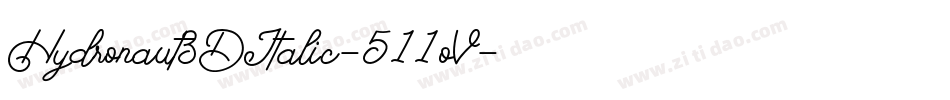 Hydronaut3DItalic-511oV字体转换
