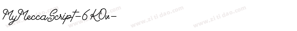 MyMeccaScript-6KOv字体转换