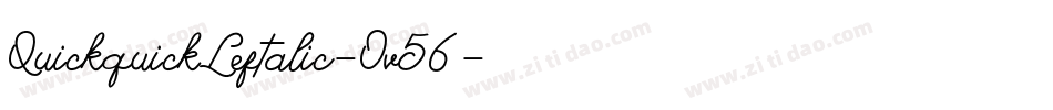 QuickquickLeftalic-Ov56字体转换