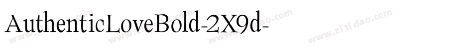AuthenticLoveBold-2X9d字体转换