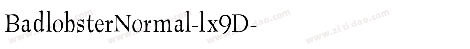 BadlobsterNormal-lx9D字体转换