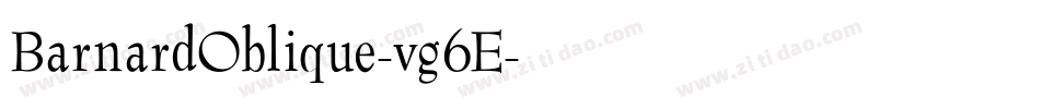 BarnardOblique-vg6E字体转换