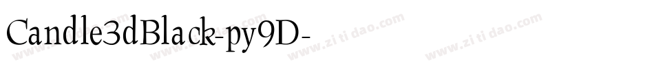 Candle3dBlack-py9D字体转换