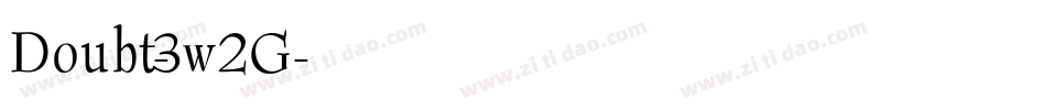 Doubt-3w2G字体转换
