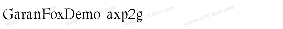 GaranFoxDemo-axp2g字体转换
