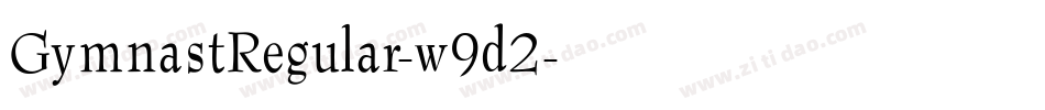 GymnastRegular-w9d2字体转换 GymnastRegular-w9d2字体转换