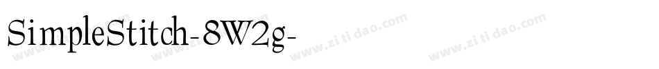 SimpleStitch-8W2g字体转换
