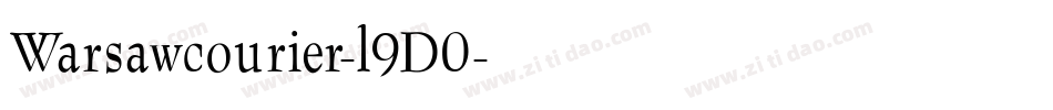 Warsawcourier-l9D0字体转换