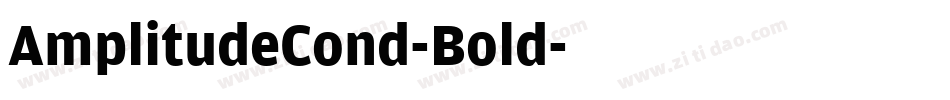 AmplitudeCond-Bold字体转换