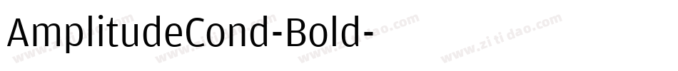 AmplitudeCond-Bold字体转换