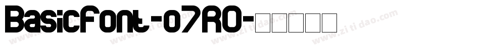 BasicFont-o7R0字体转换