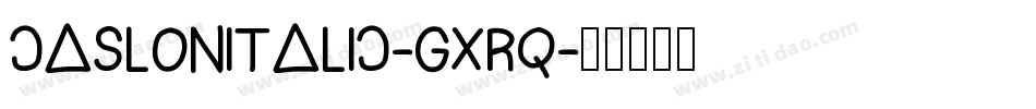 Caslonitalic-GXRq字体转换