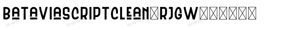 Bataviascriptclean-RjgW字体转换