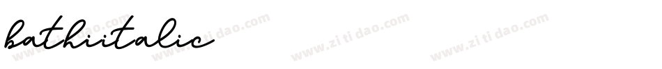 bathi-italic字体转换