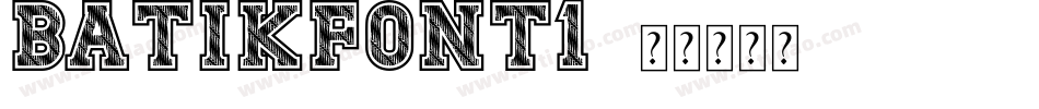 BatikFont1字体转换