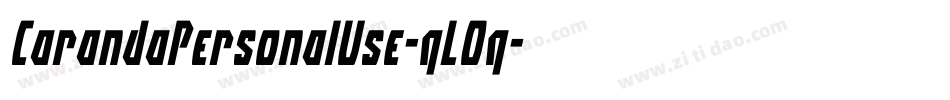CarandaPersonalUse-qLOq字体转换