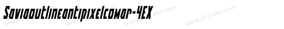 Saviaoutlineantipixelcomar-4EXx字体转换