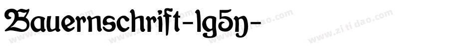 Bauernschrift-lg5y字体转换