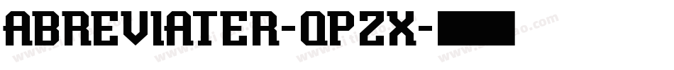 Abreviater-qpzx字体转换