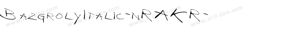 BazgrolyItalic-nRAKR字体转换