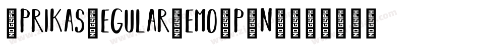 AprikasRegularDemo-p6n1字体转换