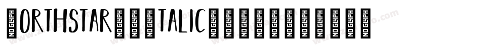 Northstar3DItalic-7V9R字体转换