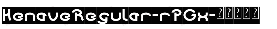 HenaveRegular-rPGx字体转换