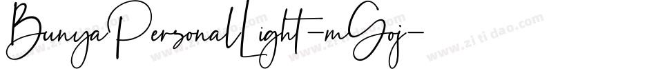BunyaPersonalLight-mGoj字体转换
