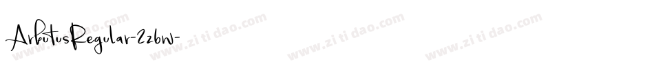 ArbutusRegular-2z6w字体转换
