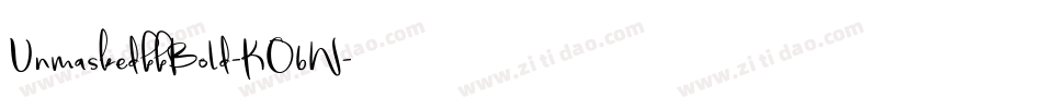 UnmaskedbbBold-KO6W字体转换